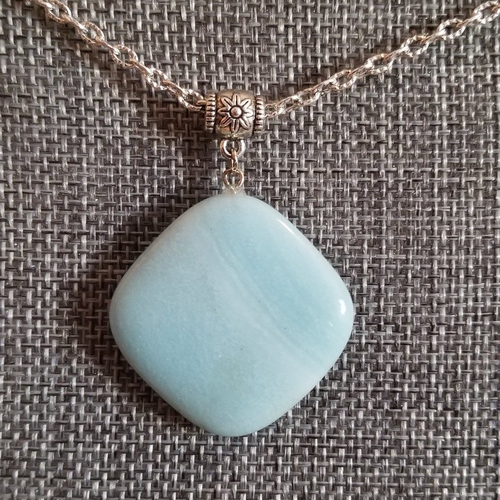 Amazonite Square Pendant